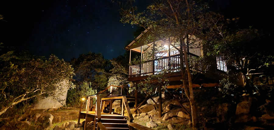 Night view of accommodation in Nelspruit